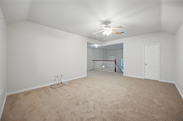 1405 Blue Gill Ln, Crowley, TX 76036 - hall with visible vents, carpet, baseboards, and an upstairs landing
