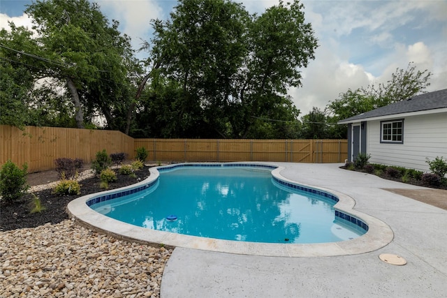 view of pool with a fenced in pool and a fenced backyard