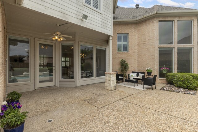 view of pool with fence, a diving board, a fenced in pool, an in ground hot tub, and a patio