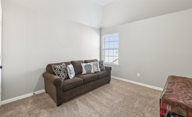 420 Westminster Dr, Lewisville, TX 75056 - living room featuring baseboards, carpet, and high vaulted ceiling