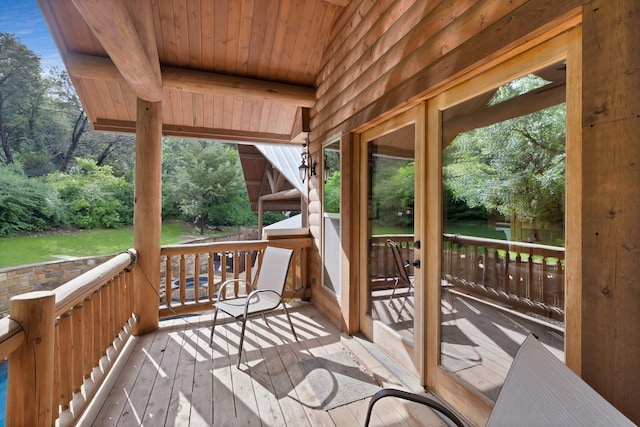view of wooden deck