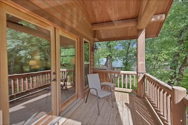 view of wooden terrace