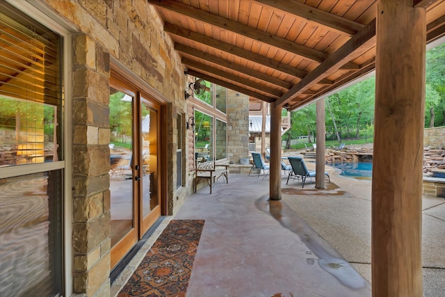 view of patio featuring an outdoor pool