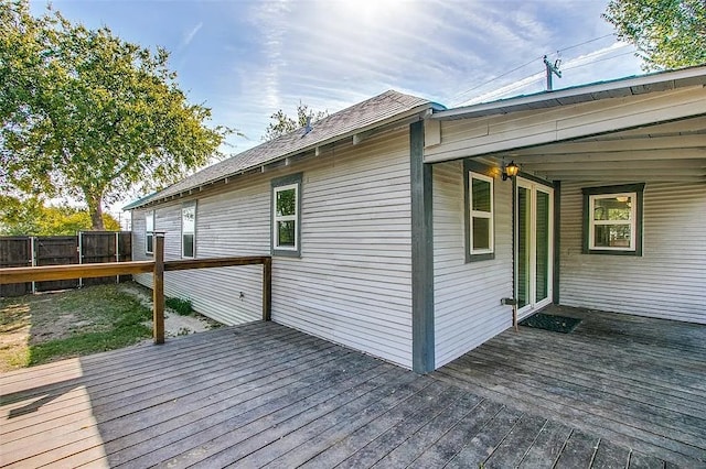 deck with fence