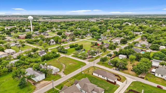 birds eye view of property with a residential view