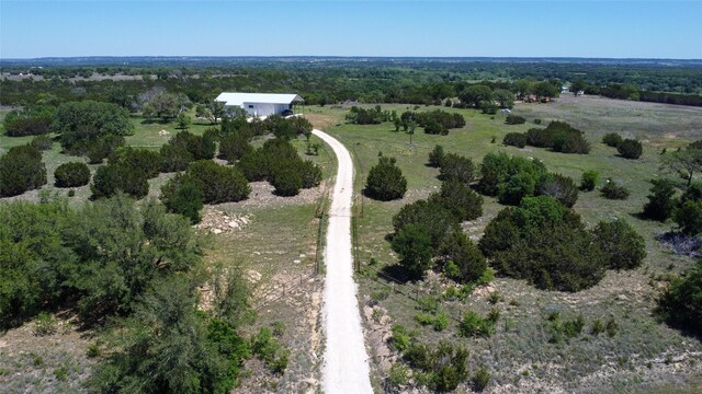 aerial view with a rural view
