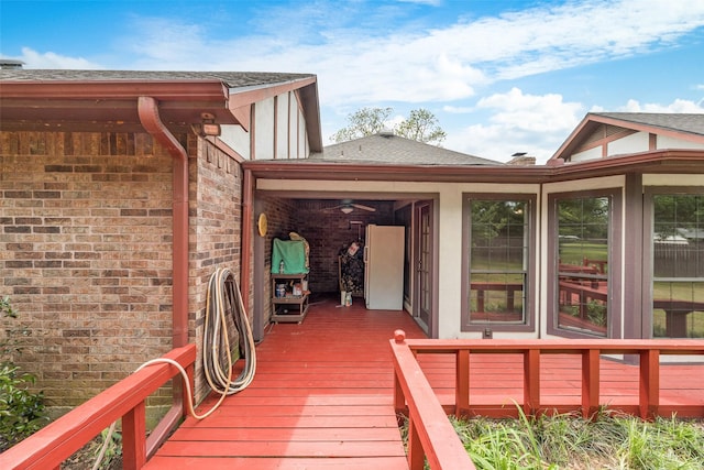 view of wooden terrace
