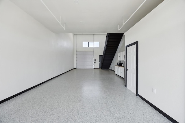 below grade area with baseboards