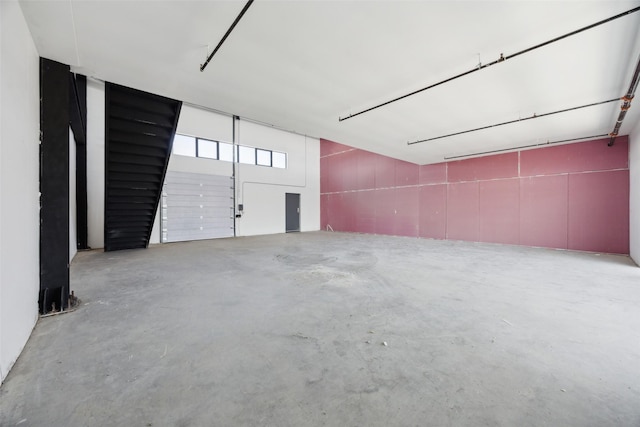 garage with electric panel