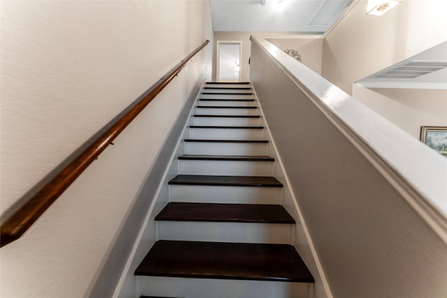 view of stairway