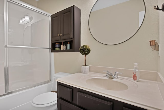 5652 Giddyup Ln, Fort Worth, TX 76179 - full bathroom featuring toilet, combined bath / shower with glass door, and vanity