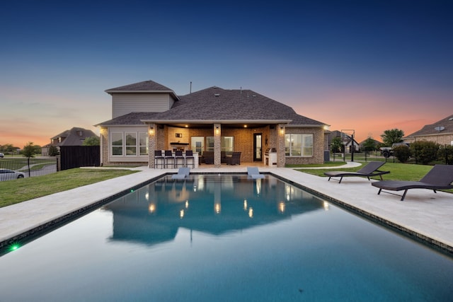 505 Eloise Dr, Heath, TX 75032 - view of pool featuring a fenced in pool, fence, a yard, and a patio area