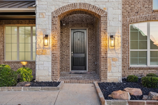 505 Eloise Dr, Heath, TX 75032 - view of exterior entry with brick siding and stone siding