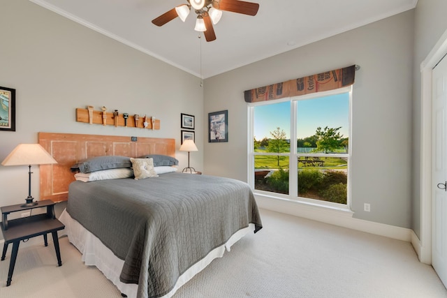 334 Pleasant Acres Rd, Rockwall, TX 75087 - bedroom featuring ornamental molding, light colored carpet, and baseboards