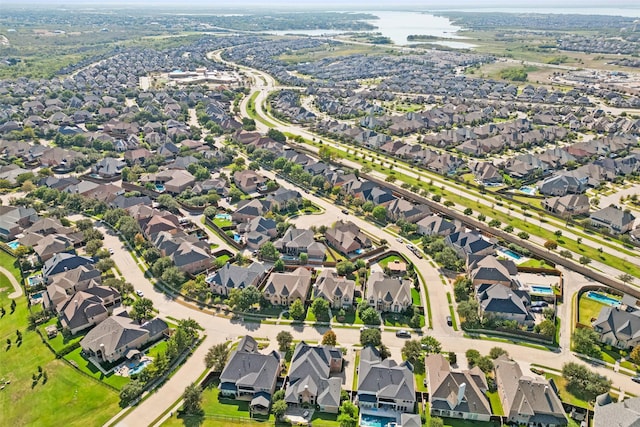 1233 Deer Lake Dr, Frisco, TX 75036 - aerial overview of property's location with nearby suburban area