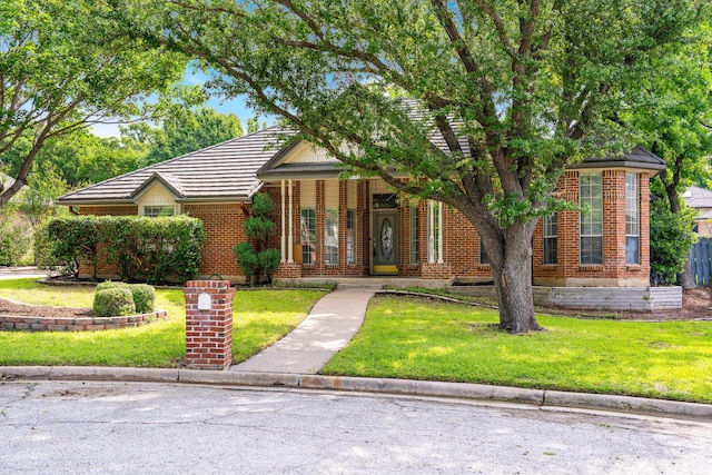 4703 El Brevo Ct, Arlington, TX 76017 - view of front of house with brick siding and a front lawn