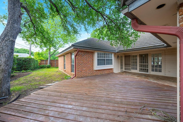 4703 El Brevo Ct, Arlington, TX 76017 - wooden terrace with fence private yard
