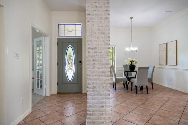 4703 El Brevo Ct, Arlington, TX 76017 - entrance foyer featuring a chandelier and baseboards
