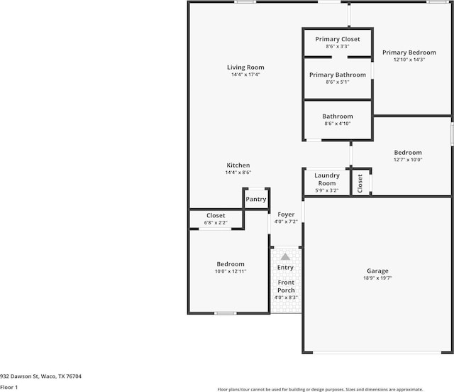 932 Dawson St, Waco, TX 76704 - view of layout