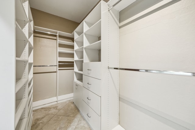 view of walk in closet