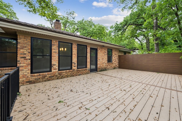 wooden deck with fence
