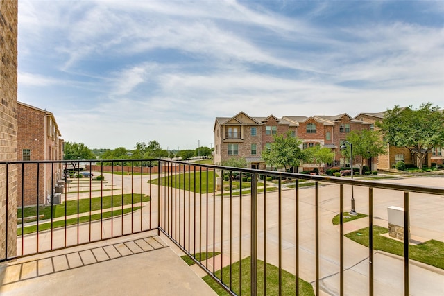 balcony with a residential view