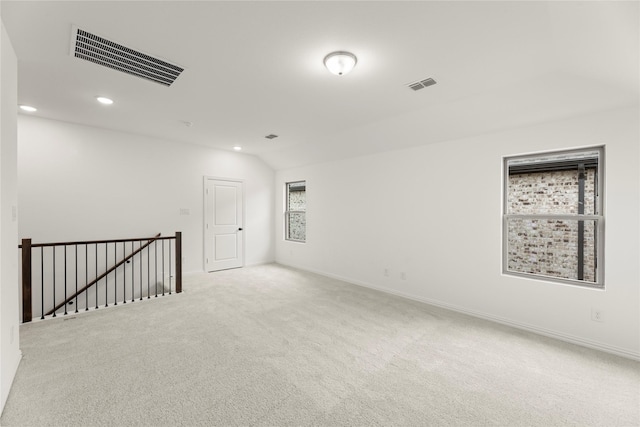 802 Roanoke, Princeton, TX 75407 - carpeted empty room with recessed lighting, baseboards, and lofted ceiling