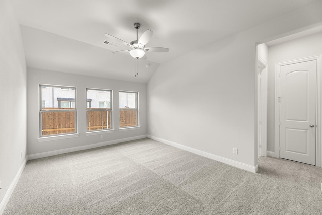 2612 Chester Dr, Celina, TX 75009 - carpeted spare room with ceiling fan, baseboards, and lofted ceiling