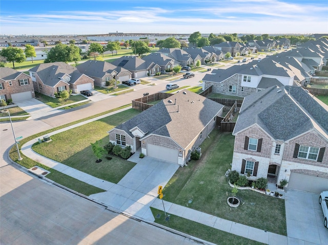 drone / aerial view with a residential view