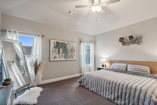 2129 Gill Star Dr, Haslet, TX 76052 - bedroom featuring carpet floors, baseboards, and ceiling fan