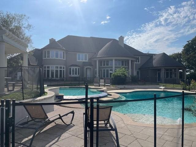 1900 Durance Ct, Corinth, TX 76210 - outdoor pool featuring a patio and fence
