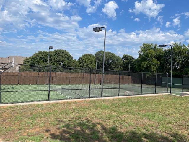 1900 Durance Ct, Corinth, TX 76210 - view of sport court with a yard and fence