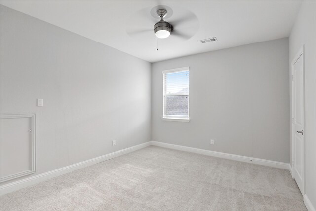 925 Spring Falls Dr, Mckinney, TX 75071 - empty room with ceiling fan, light colored carpet, and baseboards
