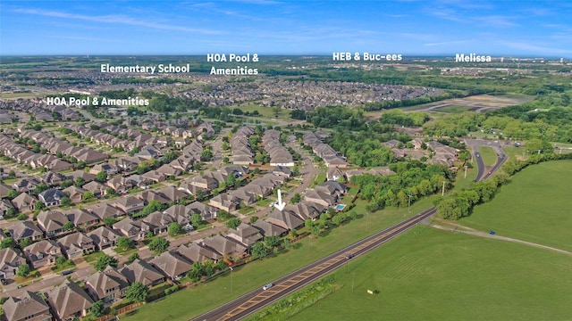 bird's eye view featuring a residential view