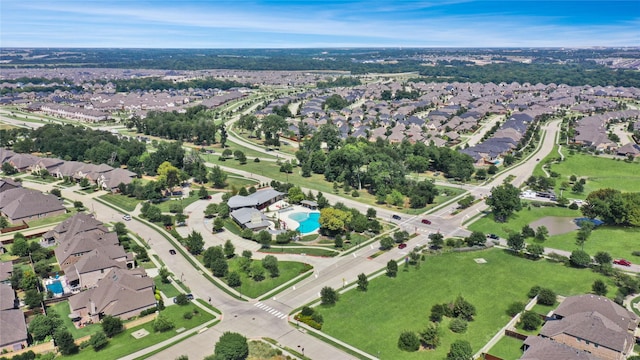 drone / aerial view with a residential view