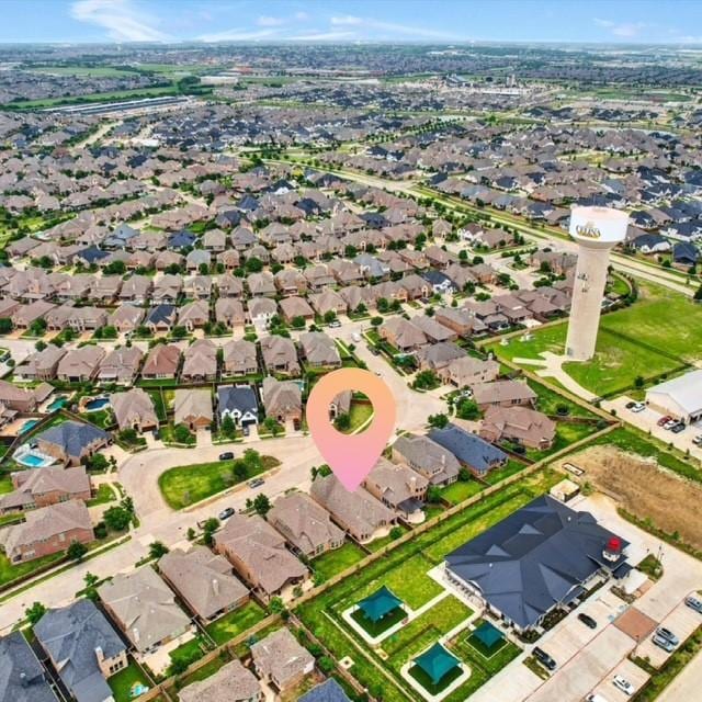 drone / aerial view featuring a residential view