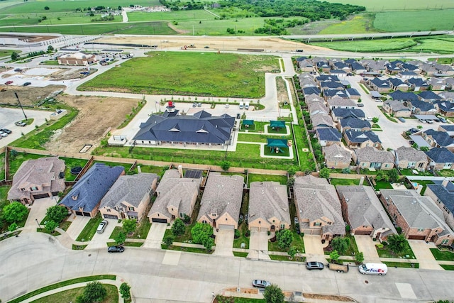 aerial view with a residential view