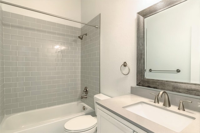 7955 Rasor Dr, Frisco, TX 75036 - full bathroom featuring toilet, shower / washtub combination, and vanity