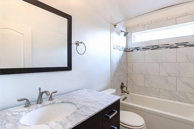 7955 Rasor Dr, Frisco, TX 75036 - bathroom with toilet, shower / tub combination, and vanity