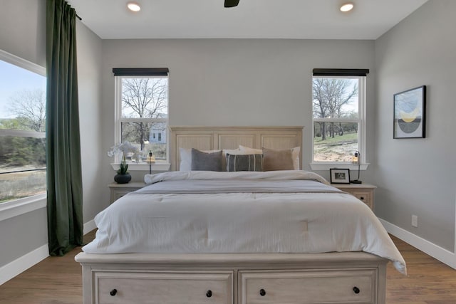 108 Grace View Rd, Weatherford, TX 76088 - bedroom with baseboards, recessed lighting, and wood finished floors