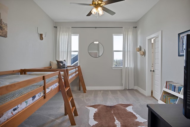 108 Grace View Rd, Weatherford, TX 76088 - entryway featuring baseboards, a ceiling fan, and carpet flooring