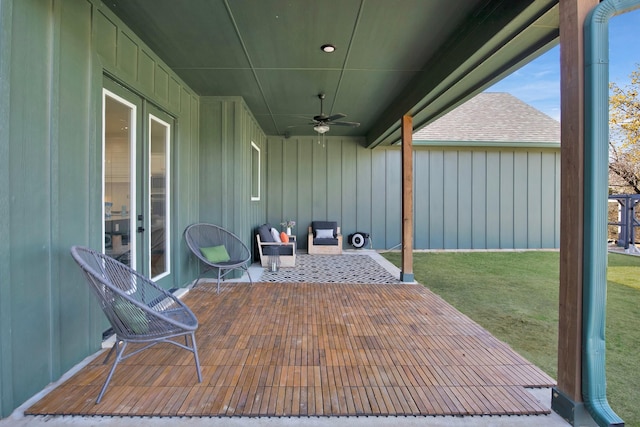 108 Grace View Rd, Weatherford, TX 76088 - view of patio / terrace featuring a ceiling fan