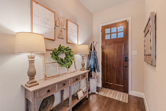 14733 Cedar Flat Way, Fort Worth, TX 76262 - entrance foyer with wood finished floors and baseboards