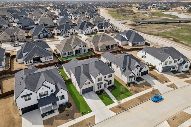 drone / aerial view with a residential view