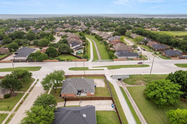 bird's eye view with a residential view