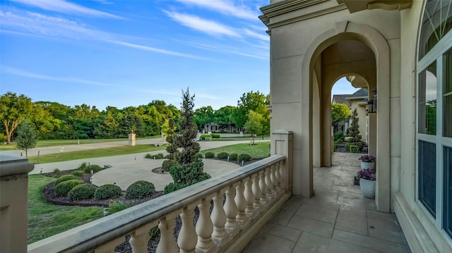 balcony with covered porch
