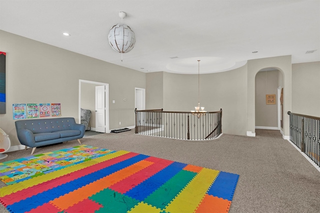12810 Avanti Dr, Frisco, TX 75035 - carpeted bedroom featuring baseboards and lofted ceiling