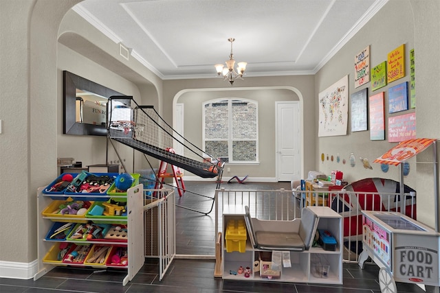12810 Avanti Dr, Frisco, TX 75035 - living room with arched walkways, a lit fireplace, wood finished floors, and a towering ceiling