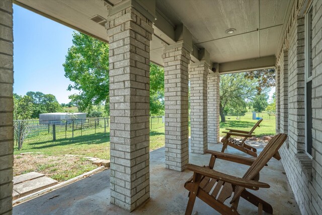 view of patio with fence