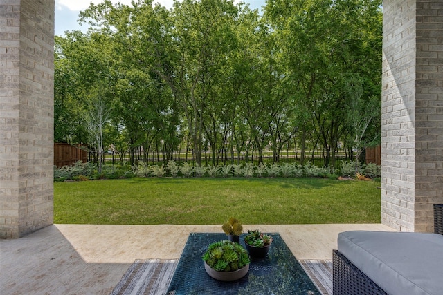 1823 Bell Ct, Van Alstyne, TX 75495 - fenced backyard featuring a patio